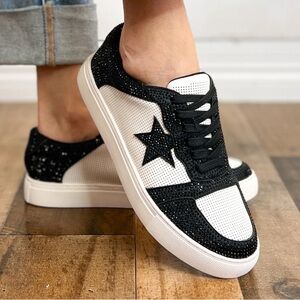 Corkys Black and White Women's Tennis Shoes